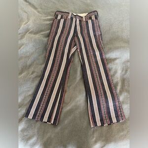 Vintage 60s Striped Flared Pants